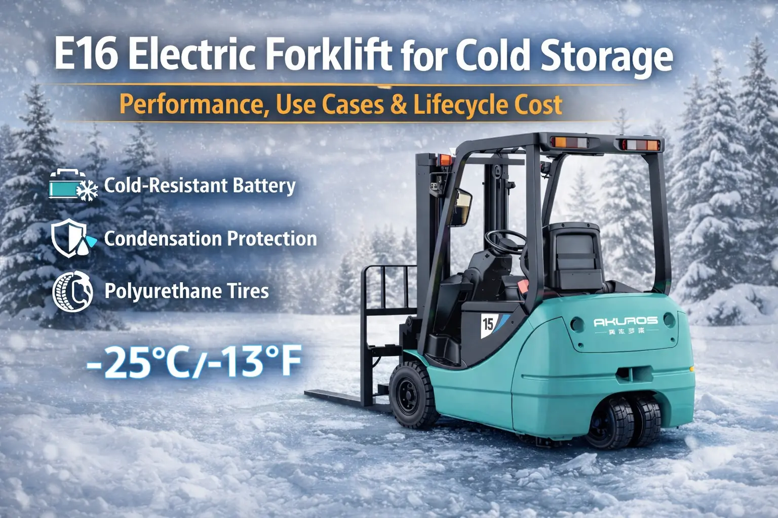 Why E16 Cold Storage Forklift Is the Sweet Spot for Cold Storage Operations