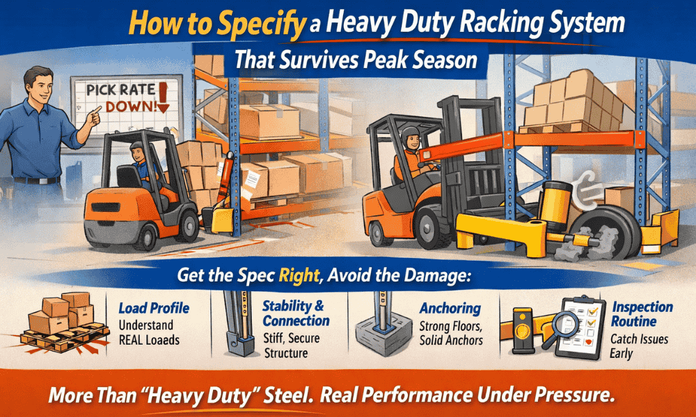 How to Specify a Heavy Duty Racking System That Actually Survives Peak Season